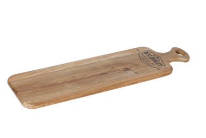 Serveerplank Acasiahout &nbsp;<br />53 x 16 x 1,5 cm · met tekst
