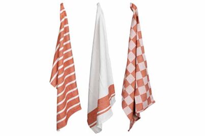 Stoff Keukendoek Rust Red&nbsp;<br />50 x 70 cm · katoen · 3 assorti
