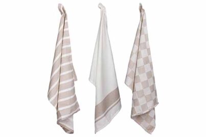 Stoff Keukendoek Sand Grey&nbsp;<br />50 x 70 cm · katoen · 3 assorti