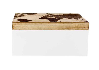 Doos World Map&nbsp;<br />28 x 18 x 12,5 cm · hout